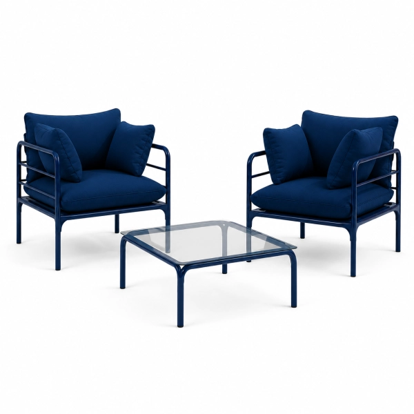 Zestaw Wypoczynkowy Ogrodowy BELLANTI Venezia Midnight Blue 2os.